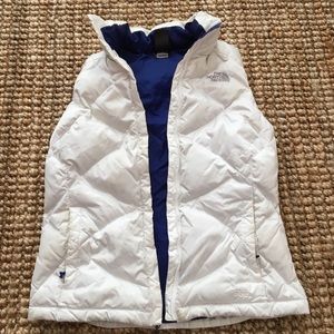 White puffer Northface winter vest